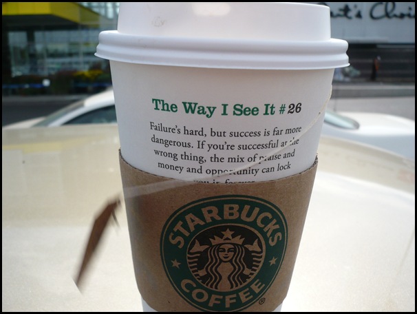 starbucks cup quotes. My Starbucks cup also had my